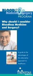 Bloodless Medicine & Surgery Program Brochure ... - Trinitas Hospital
