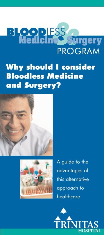 Bloodless Medicine & Surgery Program Brochure ... - Trinitas Hospital