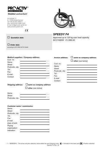 Order form - PROACTIV GmbH