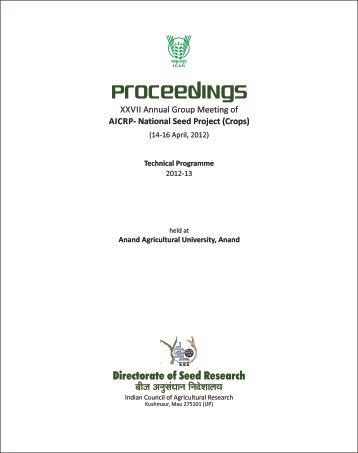 Proceedings XXVII Annual Group Meeting of AICRP