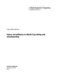 FlÃ¸renes, Tonje WÃ¥le. PhD Thesis. Injury surveillance in World Cup ...