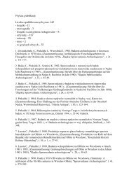 pdf 540KB - Instytut Archeologii Uniwersytetu WrocÅawskiego