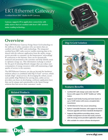 ERT/Ethernet Gateway from Digi International - Datasheet