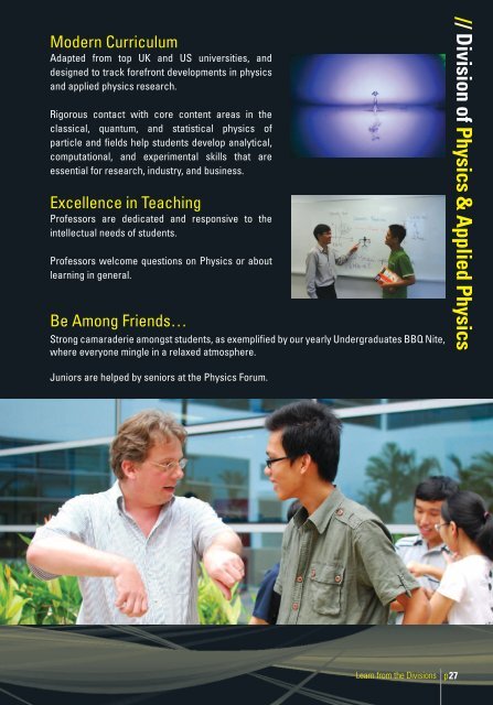 Curriculum Overview - Spms - Nanyang Technological University