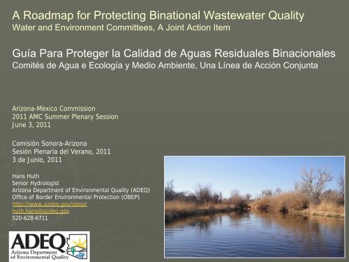 Water and Environment Committees, A Joint Action Item - Arizona ...
