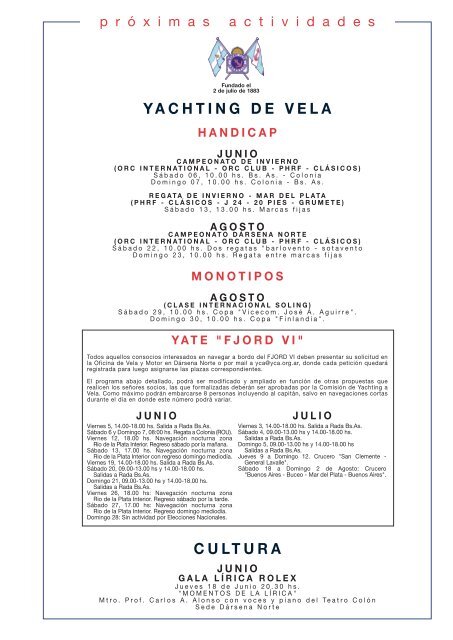 contenido - Yacht Club Argentino