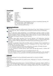 CURRICULUM VITAE Personal Details Surname : Tzortzakis Name ...