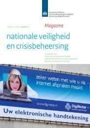 Magazine nationale veiligheid en crisisbeheersing oktober 2011