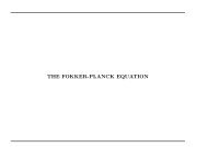 THE FOKKER-PLANCK EQUATION