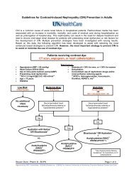 Guidelines for Contrast-Induced Nephropathy - University of Kentucky