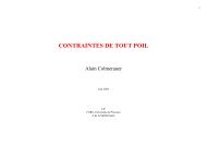 CONTRAINTES DE TOUT POIL - Colmerauer, Alain