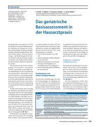 Das geriatrische Basisassessment in der Hausarztpraxis