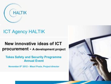 New innovative ideas for ICT procurement - Tekes
