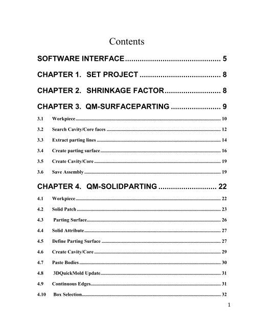 3DQuickMold Training Manual - 3D CAD/CAM Design Software