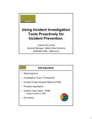 Using Incident Investigation Tools Proactively for Incident ... - ASASI