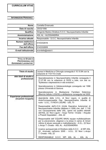 curriculum vitae - ASL AL