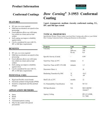 Dow Corning 3-1953 Conformal Coating