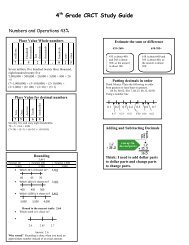 4th grade CRCT math study guide - Henry County Schools