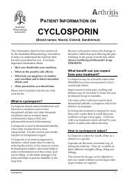 CYCLOSPORIN - Australian Rheumatology Association