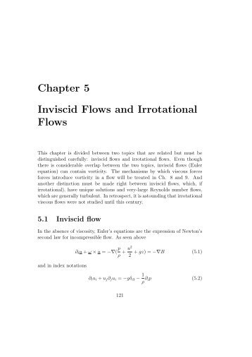 Chapter 5 Inviscid Flows and Irrotational Flows