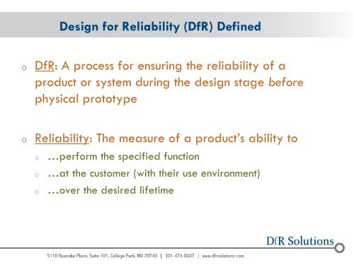 Design for Reliability: PCBs - DfR Solutions
