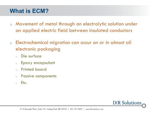 Design for Reliability: PCBs - DfR Solutions