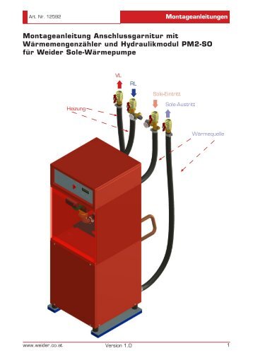Montageanleitung Anschlussgarnitur mit WÃ¤rmemengenzÃ¤hler und ...