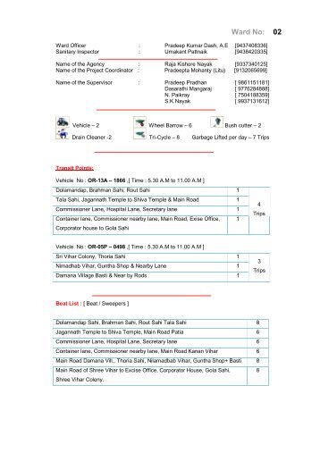 Ward No: 02 - Bhubaneswar Muncipal Corporation