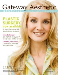 PLASTIC SURGERY - Gateway Aesthetic Institute and Laser Center