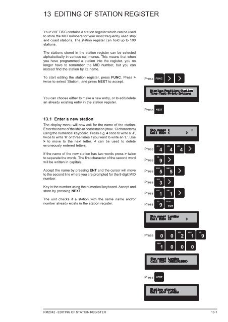 operator manual vhf dsc rm2042 sailor compact 2000 ... - Polaris-as.dk