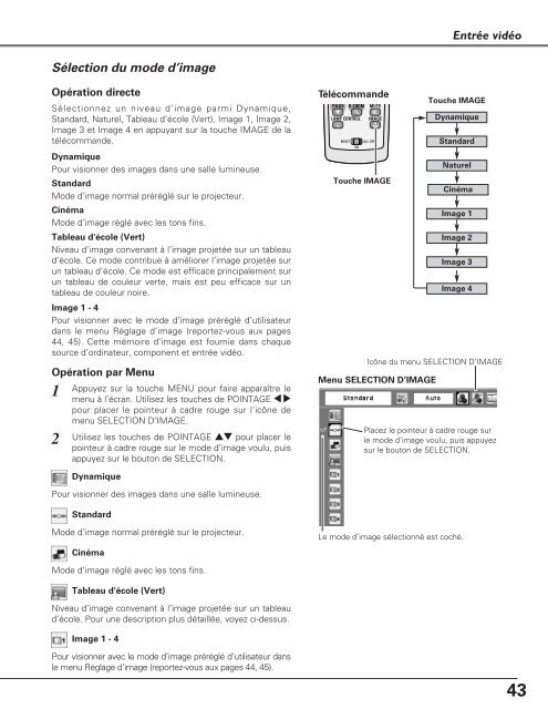 TÃ©lÃ©charger le manuel d'utilisation Sanyo PLC-XU110 - Lampe ...