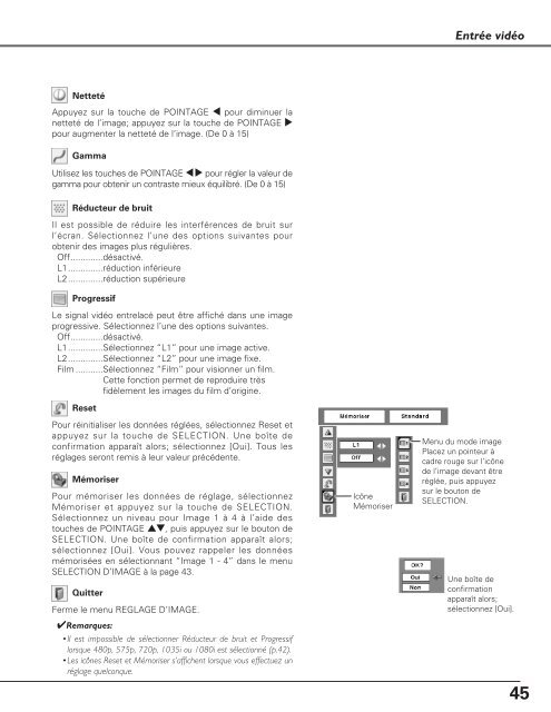 TÃ©lÃ©charger le manuel d'utilisation Sanyo PLC-XU110 - Lampe ...