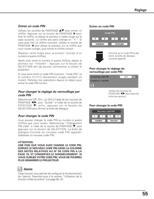 TÃ©lÃ©charger le manuel d'utilisation Sanyo PLC-XU110 - Lampe ...