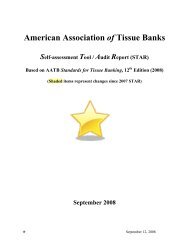 audit confirmation - American Association of Tissue Banks
