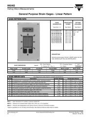 062AQ General Purpose Strain Gages - Linear Pattern