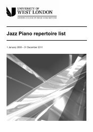 LCM Exams - Jazz Piano Grades repertoire list - esamilcm.it