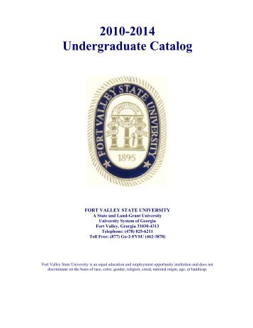 2010-2014 Undergraduate Catalog - Fort Valley State University