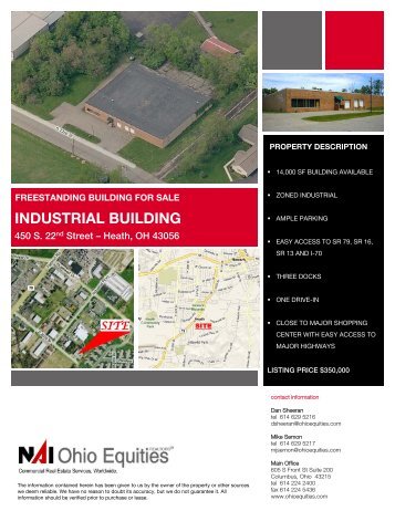 INDUSTRIAL BUILDING 450 S. 22nd Street â Heath, OH 43056