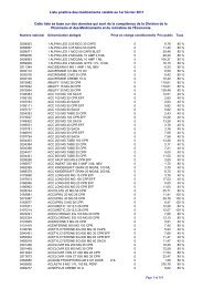 Liste Positive - CNS