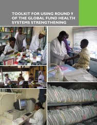 toolkit for using round 9 of the global fund health systems ...