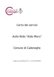 Carta dei servizi Asilo Nido âAldo Moroâ Comune di Cadoneghe