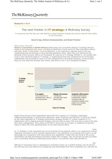 The next frontier in IT strategy: A McKinsey Survey