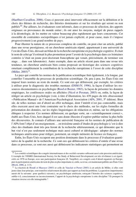 Domination et impérialisme en psychologie - Institut des Sciences ...