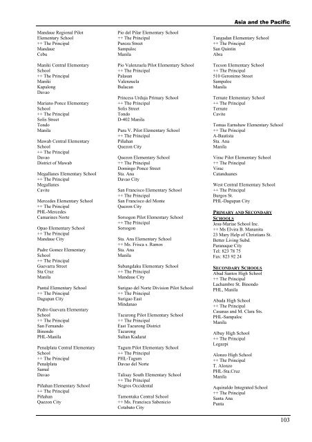 ASPnet list of participating institutions; 2004 - unesdoc - Unesco