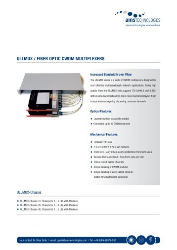 ullmux / fiber optic cwdm multiplexers - AMS Technologies