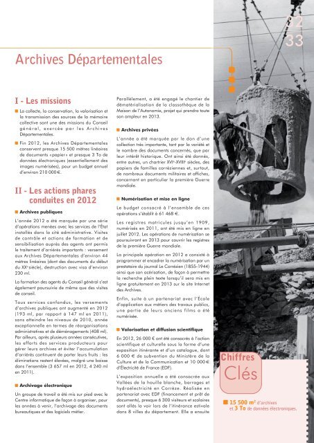 Rapport d'activitÃ©s du Conseil gÃ©nÃ©ral de la CorrÃ¨ze 2012