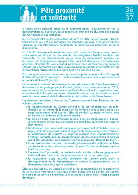 Rapport d'activitÃ©s du Conseil gÃ©nÃ©ral de la CorrÃ¨ze 2012