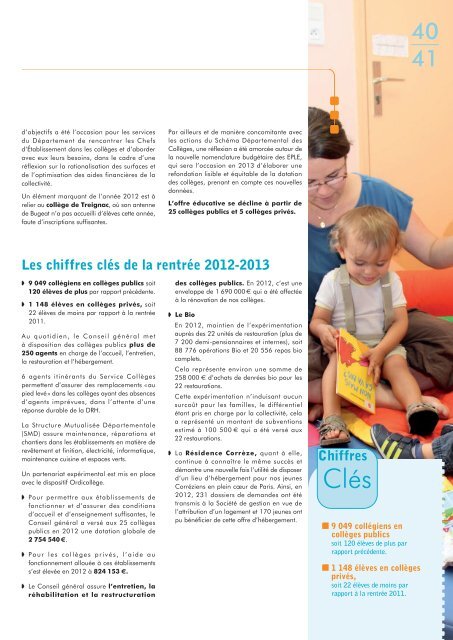 Rapport d'activitÃ©s du Conseil gÃ©nÃ©ral de la CorrÃ¨ze 2012