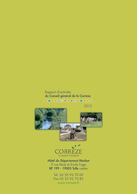 Rapport d'activitÃ©s du Conseil gÃ©nÃ©ral de la CorrÃ¨ze 2012