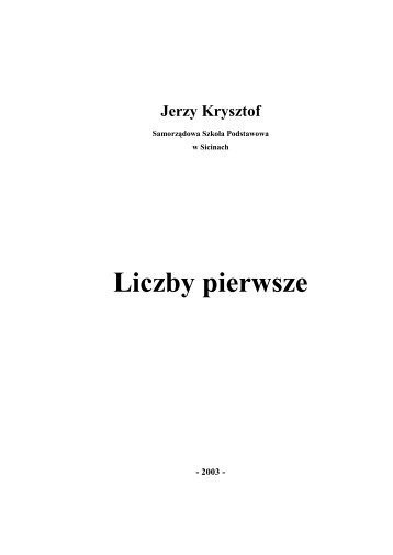 Jerzy Krysztof - Liczby pierwsze.pdf